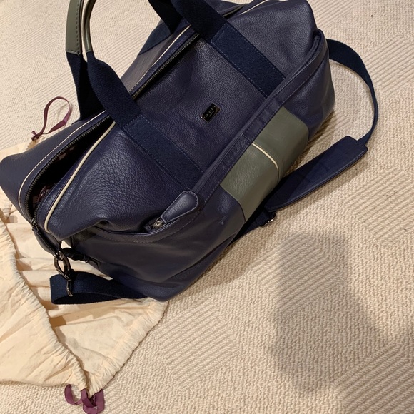 Ted Baker Sodda Striped Leather Holdall - Picture 5 of 6